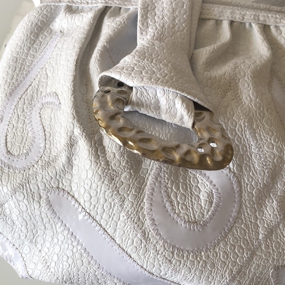 VENETO vintage womens shoulder purse pleather PVC doctor-style opening BNWT - Picture 5 of 10